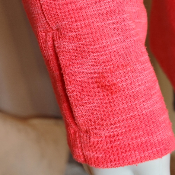 MTA SPORT Running Knit Zip Hoodie with Thumbholes, Orange XL - Picture 7 of 10